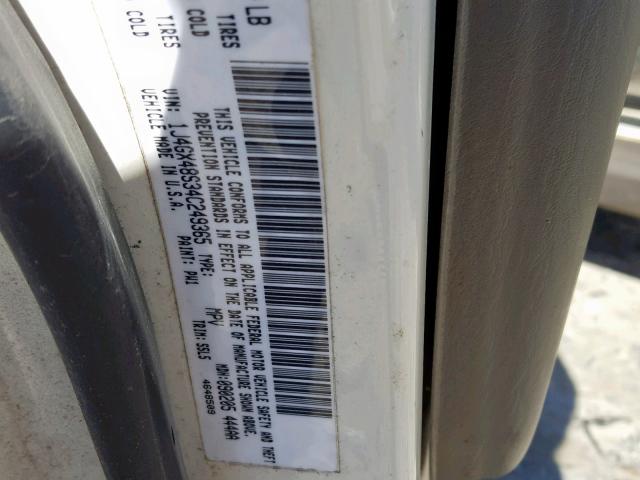 1J4GX48S34C249365 - 2004 JEEP GRAND CHER WHITE photo 10