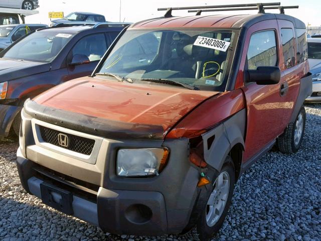 5J6YH28544L012223 - 2004 HONDA ELEMENT EX ORANGE photo 2