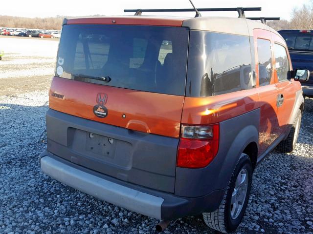 5J6YH28544L012223 - 2004 HONDA ELEMENT EX ORANGE photo 4