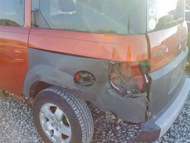 5J6YH28544L012223 - 2004 HONDA ELEMENT EX ORANGE photo 9