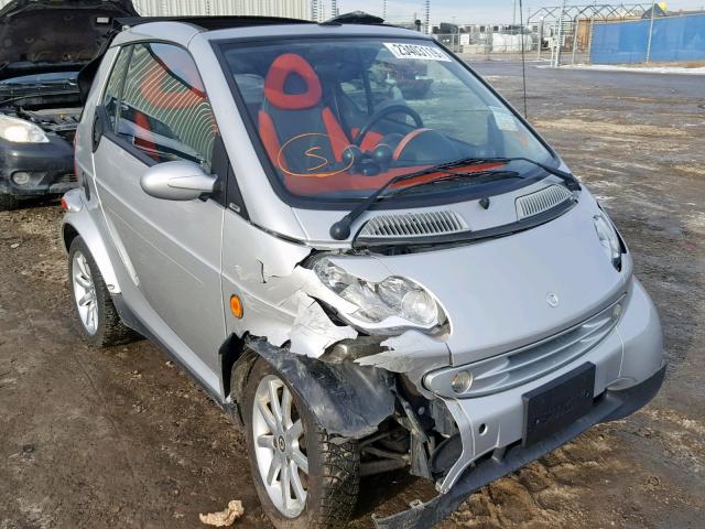 WMEAK00F85J213770 - 2005 SMART FORTWO SILVER photo 1