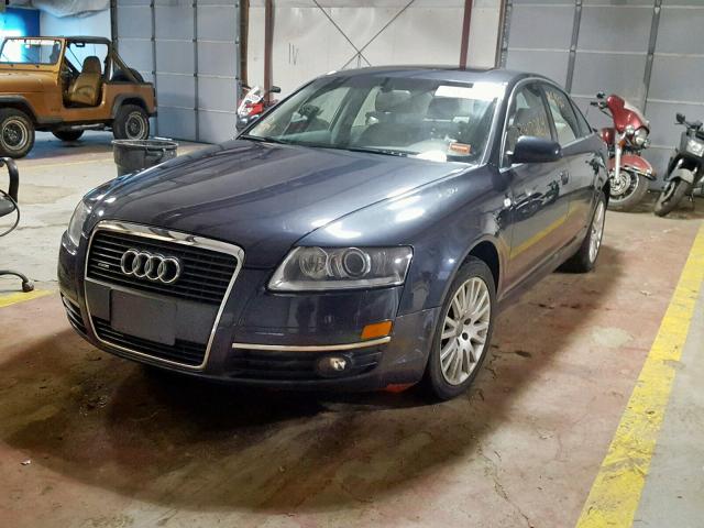 WAUDH74F56N149336 - 2006 AUDI A6 3.2 QUA BLUE photo 2