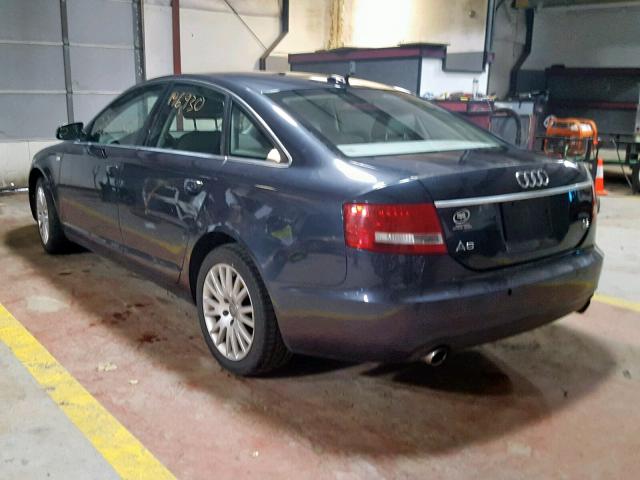 WAUDH74F56N149336 - 2006 AUDI A6 3.2 QUA BLUE photo 3