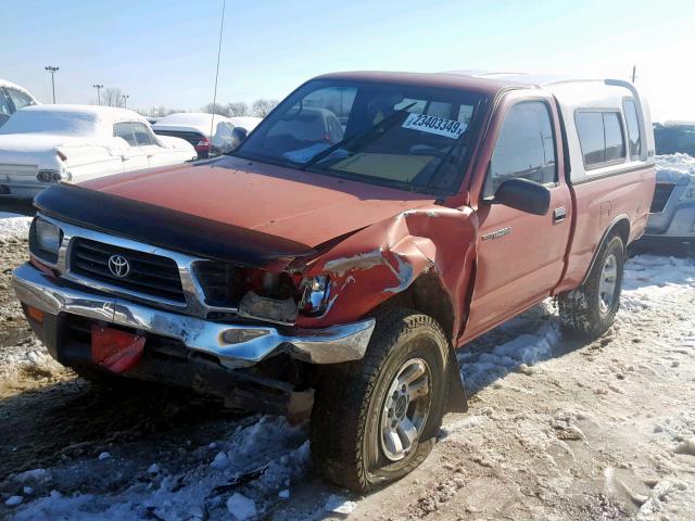 4TAPM62N0VZ273890 - 1997 TOYOTA TACOMA RED photo 2