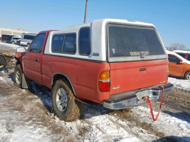 4TAPM62N0VZ273890 - 1997 TOYOTA TACOMA RED photo 3