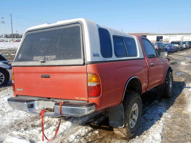4TAPM62N0VZ273890 - 1997 TOYOTA TACOMA RED photo 4