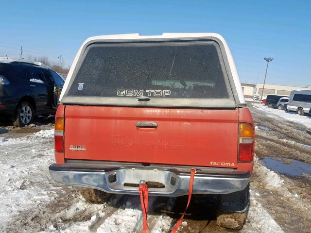 4TAPM62N0VZ273890 - 1997 TOYOTA TACOMA RED photo 6