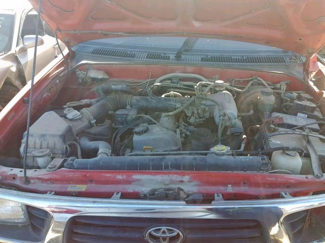 4TAPM62N0VZ273890 - 1997 TOYOTA TACOMA RED photo 7