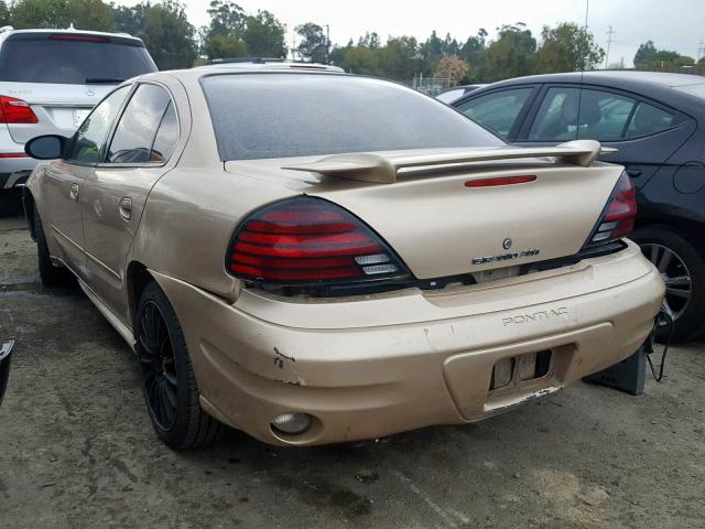 1G2NE52E65M164029 - 2005 PONTIAC GRAND AM S GOLD photo 3