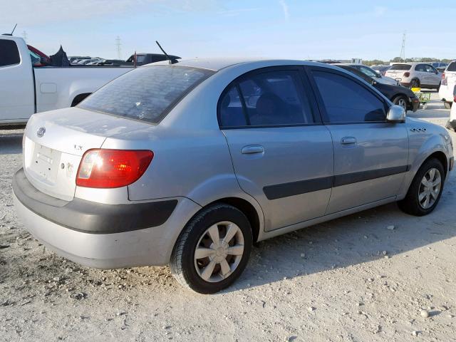 KNADE123266161579 - 2006 KIA RIO SILVER photo 4