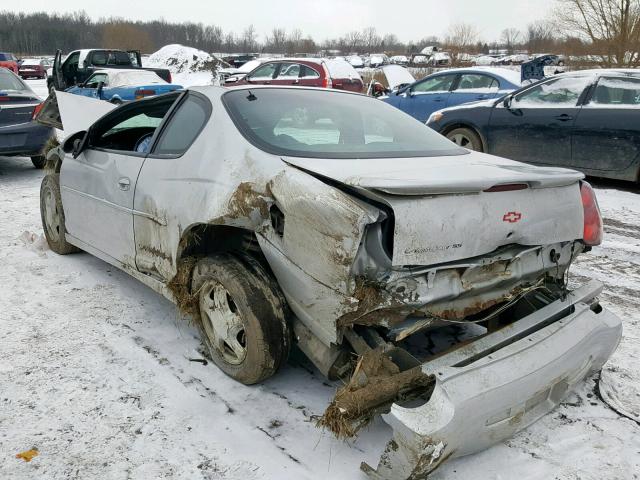 2G1WX15K839373537 - 2003 CHEVROLET MONTE CARL SILVER photo 3