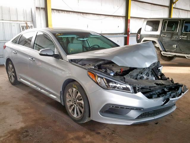 5NPE34AF6GH380241 - 2016 HYUNDAI SONATA SPO SILVER photo 1