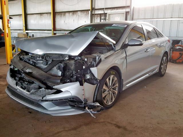 5NPE34AF6GH380241 - 2016 HYUNDAI SONATA SPO SILVER photo 2