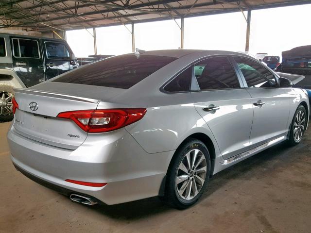 5NPE34AF6GH380241 - 2016 HYUNDAI SONATA SPO SILVER photo 4