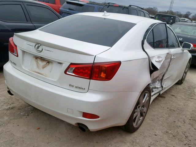 JTHBK262595095581 - 2009 LEXUS IS 250 WHITE photo 4