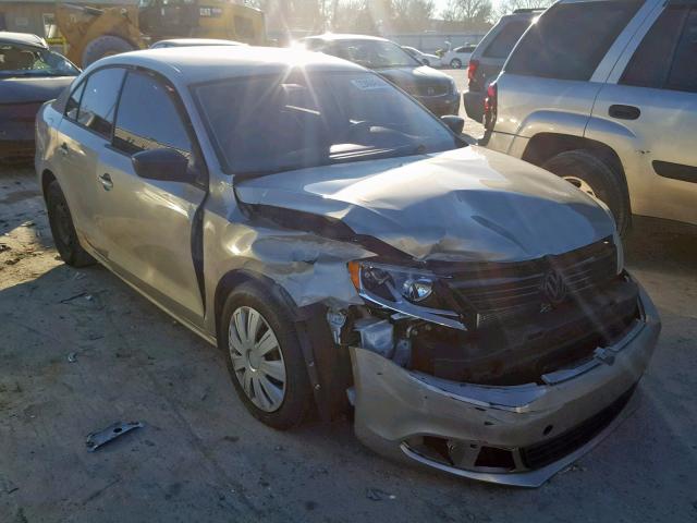 3VW2K7AJ0CM122181 - 2012 VOLKSWAGEN JETTA BASE BEIGE photo 1