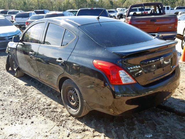 3N1CN7APXEL814463 - 2014 NISSAN VERSA S BLACK photo 3