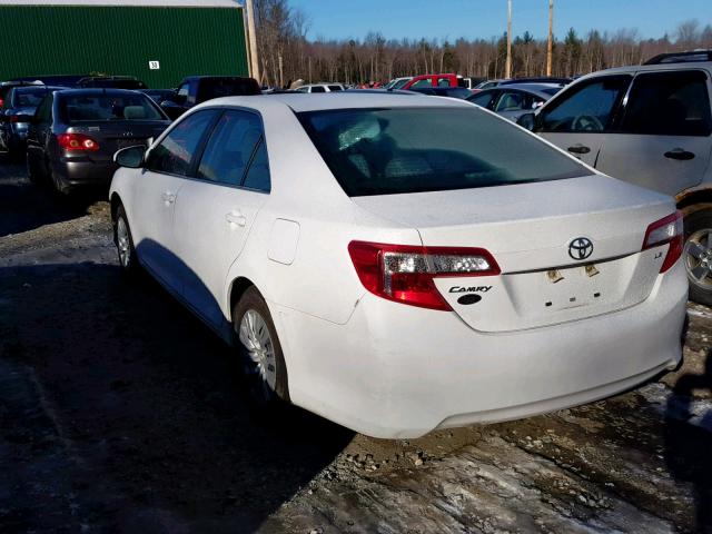 4T4BF1FK7ER360602 - 2014 TOYOTA CAMRY L WHITE photo 3