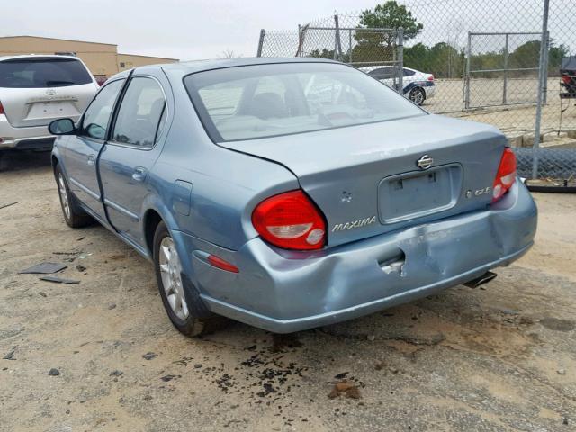 JN1CA31D1YT742773 - 2000 NISSAN MAXIMA GLE BLUE photo 3