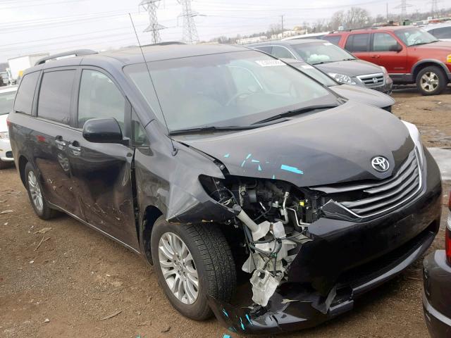 5TDYK3DC6ES450162 - 2014 TOYOTA SIENNA XLE BLACK photo 1