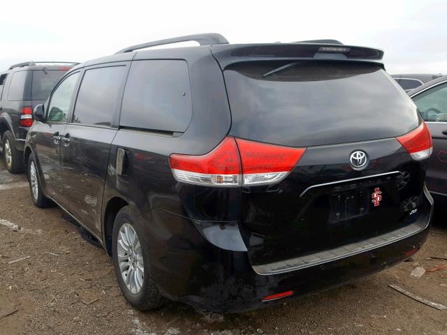 5TDYK3DC6ES450162 - 2014 TOYOTA SIENNA XLE BLACK photo 3