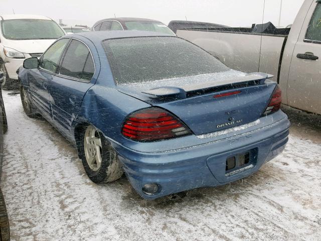 1G2NE52T9XM720321 - 1999 PONTIAC GRAND AM S 蓝色 照片 3