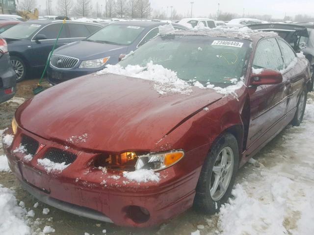 1G2WP12K42F155732 - 2002 PONTIAC GRAND PRIX MAROON photo 2