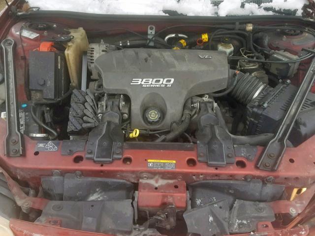 1G2WP12K42F155732 - 2002 PONTIAC GRAND PRIX MAROON photo 7