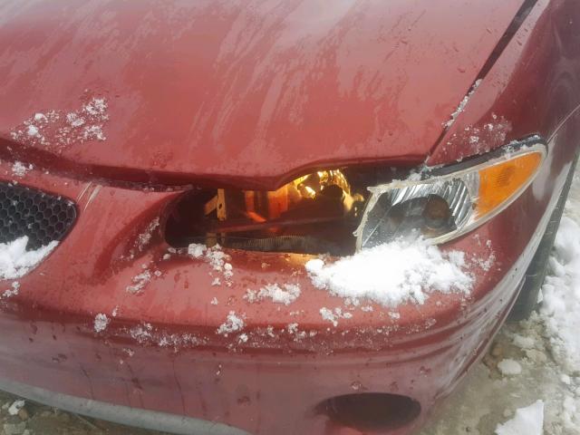 1G2WP12K42F155732 - 2002 PONTIAC GRAND PRIX MAROON photo 9