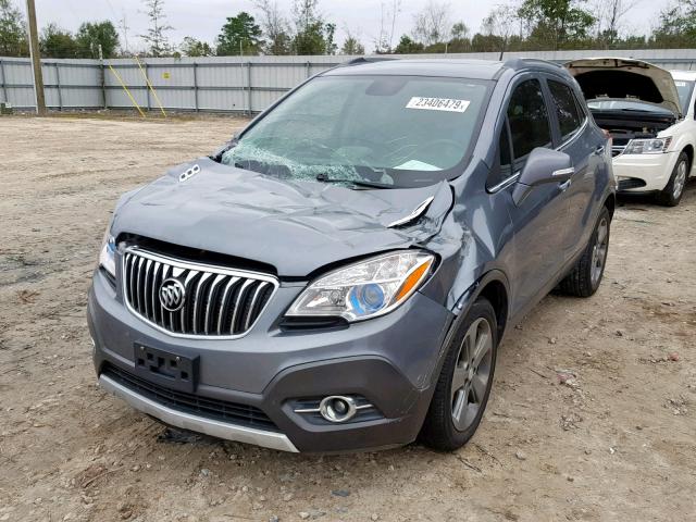 KL4CJBSB3EB545345 - 2014 BUICK ENCORE CON BLUE photo 2