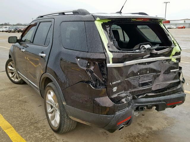 1FM5K7F82DGB33308 - 2013 FORD EXPLORER L BLACK photo 2