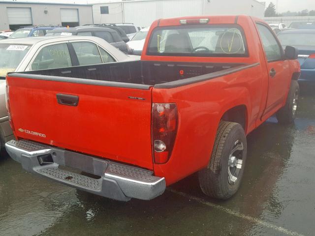 1GCCS148368174927 - 2006 CHEVROLET COLORADO RED photo 4