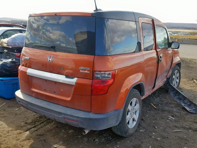 5J6YH2H77BL003532 - 2011 HONDA ELEMENT EX ORANGE photo 4