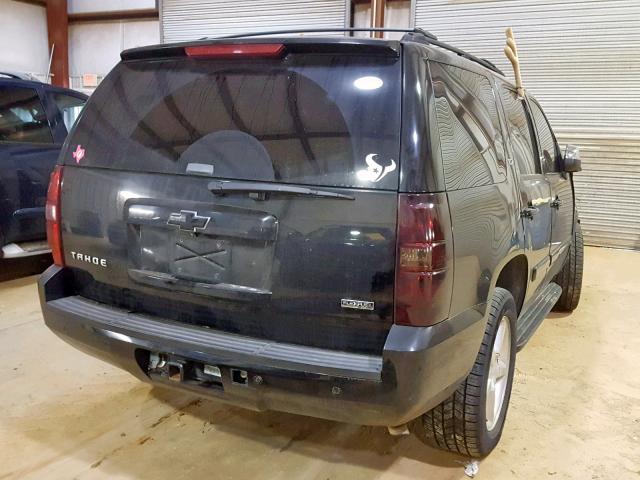 1GNFK13037R261111 - 2007 CHEVROLET TAHOE K150 BLACK photo 4