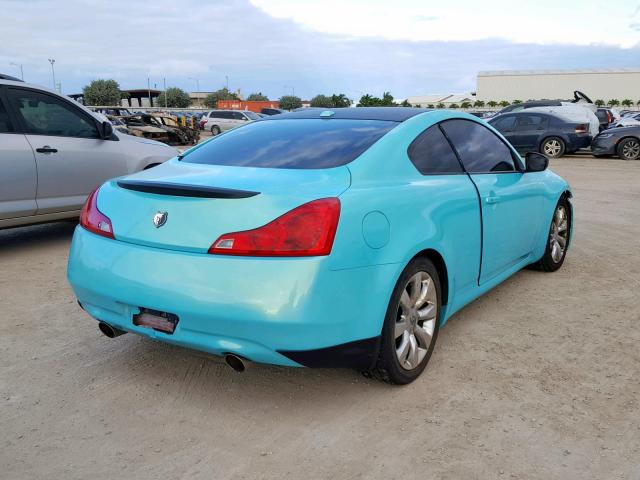 JNKCV64E08M112646 - 2008 INFINITI G37 BASE TURQUOISE photo 4