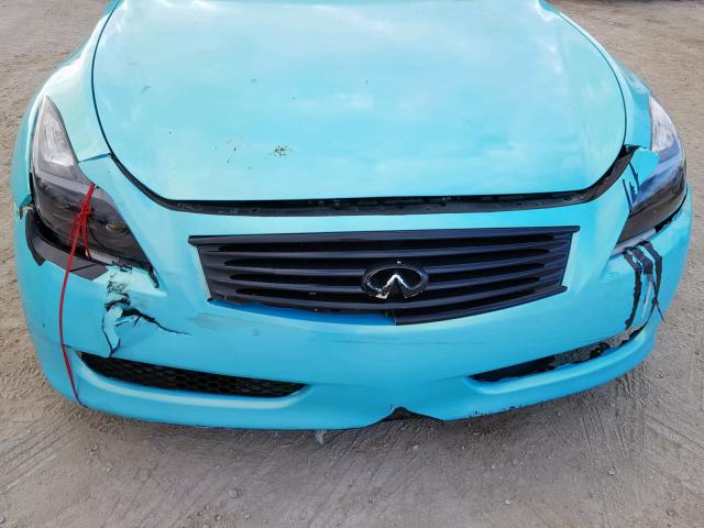 JNKCV64E08M112646 - 2008 INFINITI G37 BASE TURQUOISE photo 9