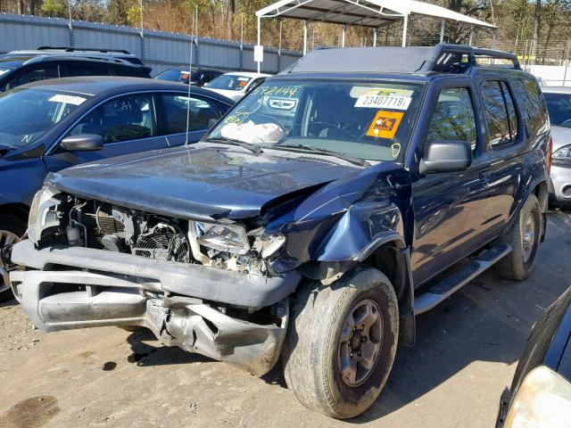 5N1ED28T8YC592144 - 2000 NISSAN XTERRA BLUE photo 2