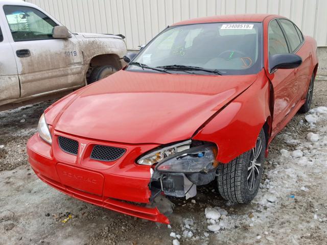 1G2NE52E15M212410 - 2005 PONTIAC GRAND AM S RED photo 2