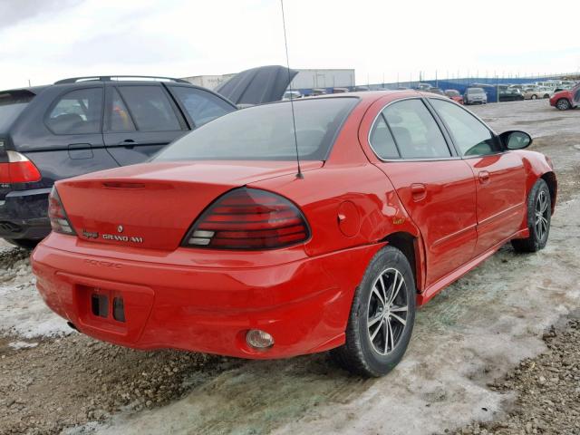 1G2NE52E15M212410 - 2005 PONTIAC GRAND AM S RED photo 4