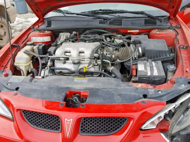 1G2NE52E15M212410 - 2005 PONTIAC GRAND AM S RED photo 7