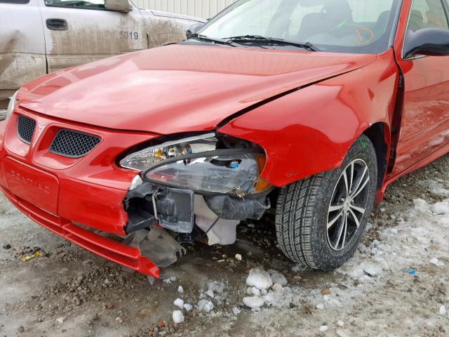 1G2NE52E15M212410 - 2005 PONTIAC GRAND AM S RED photo 9