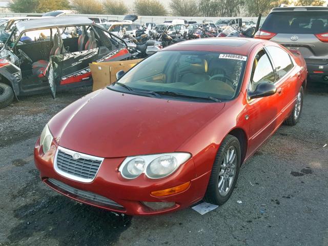 2C3HE66G22H197218 - 2002 CHRYSLER 300M RED photo 2