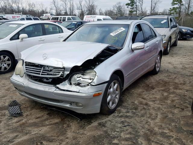 WDBRF61J43F349078 - 2003 MERCEDES-BENZ C 240 SILVER photo 2