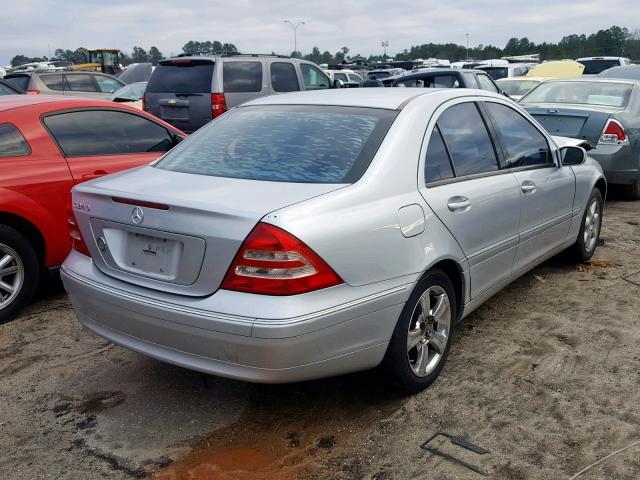 WDBRF61J43F349078 - 2003 MERCEDES-BENZ C 240 SILVER photo 4