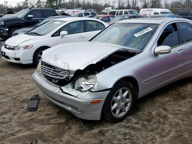 WDBRF61J43F349078 - 2003 MERCEDES-BENZ C 240 SILVER photo 9