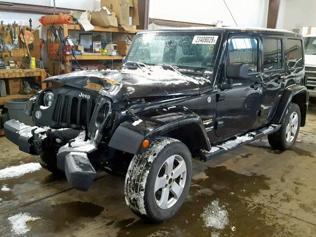 1C4BJWEGXFL742590 - 2015 JEEP WRANGLER U BLACK photo 2