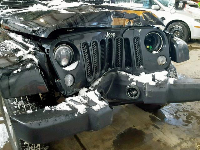 1C4BJWEGXFL742590 - 2015 JEEP WRANGLER U BLACK photo 9