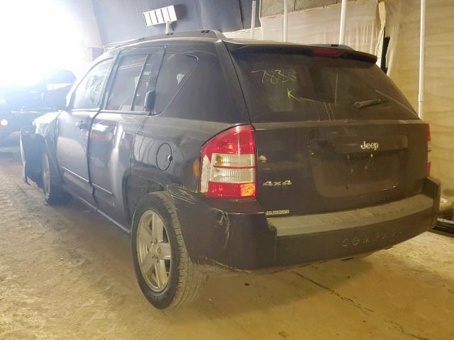 1J8FF47W58D783033 - 2008 JEEP COMPASS SP შავი ფოტო 3
