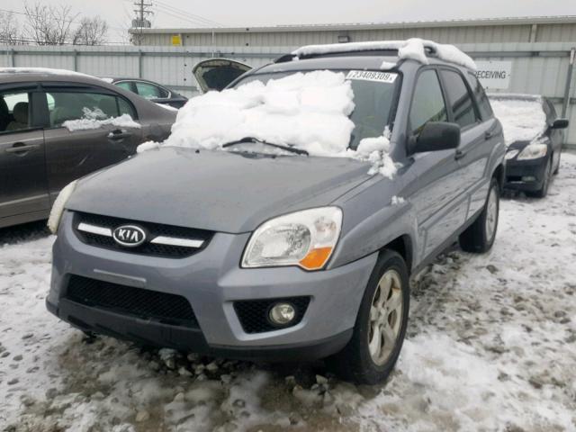 KNDJF723497632765 - 2009 KIA SPORTAGE L GRAY photo 2