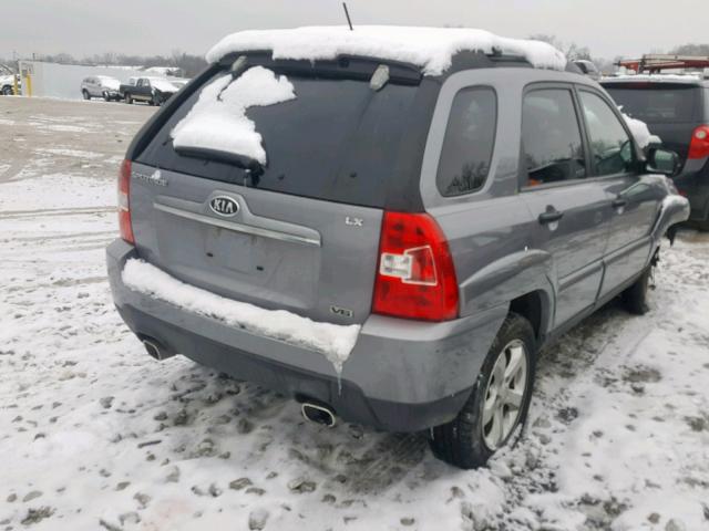 KNDJF723497632765 - 2009 KIA SPORTAGE L GRAY photo 4